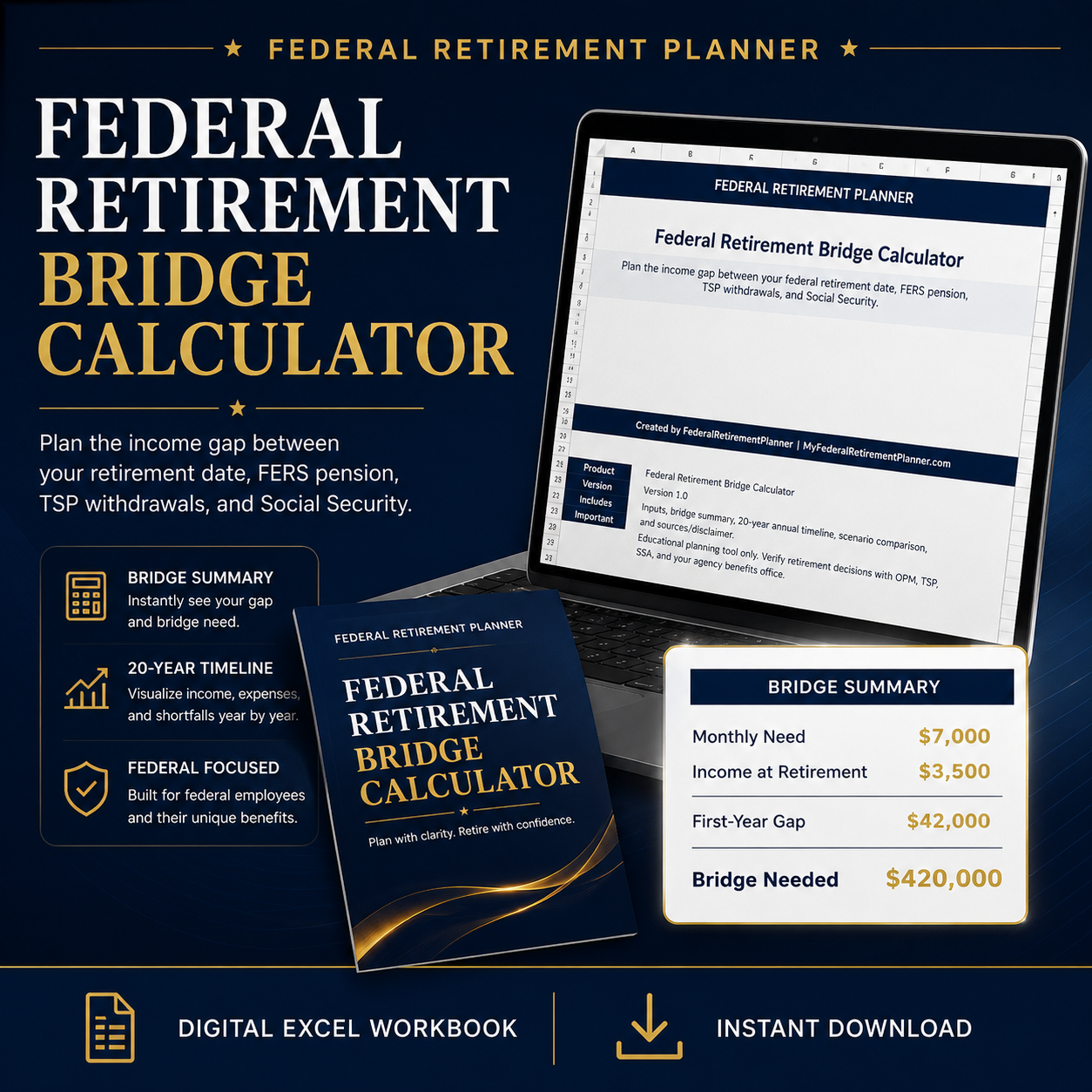 Federal Retirement Bridge Calculator product image